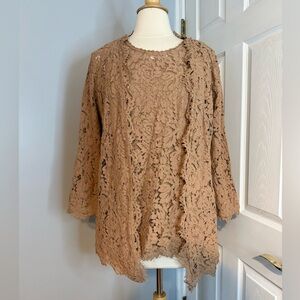 Isaac Mizrahi Lace Tank & cardigan